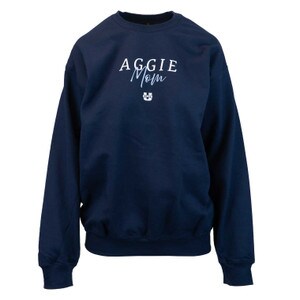 Aggie Mom crew sweatshirt navy